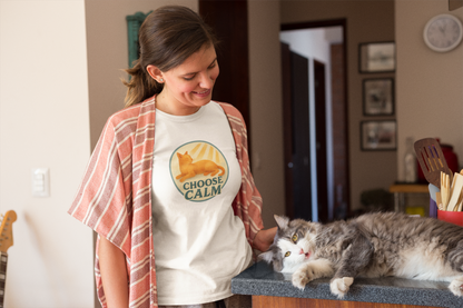 Choose Calm T-Shirt – Relaxing Cat Tee