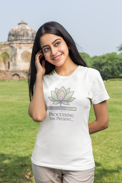 Processing the Present T-Shirt – Mindfulness & Balance Tee
