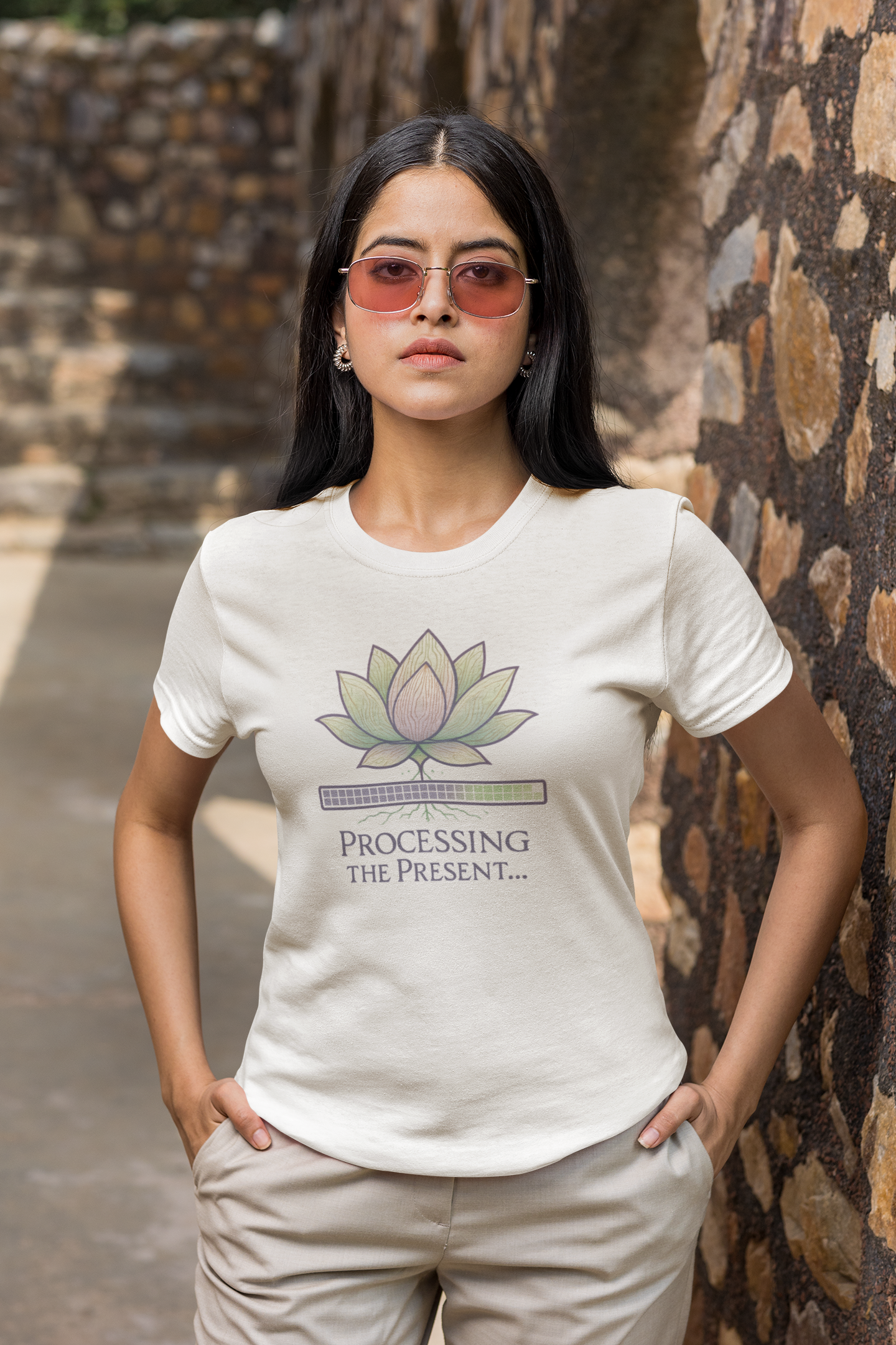 Processing the Present T-Shirt – Mindfulness & Balance Tee