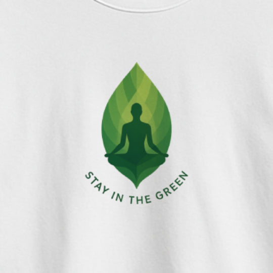 Stay in the Green T-Shirt – Minimalist Meditation Tee