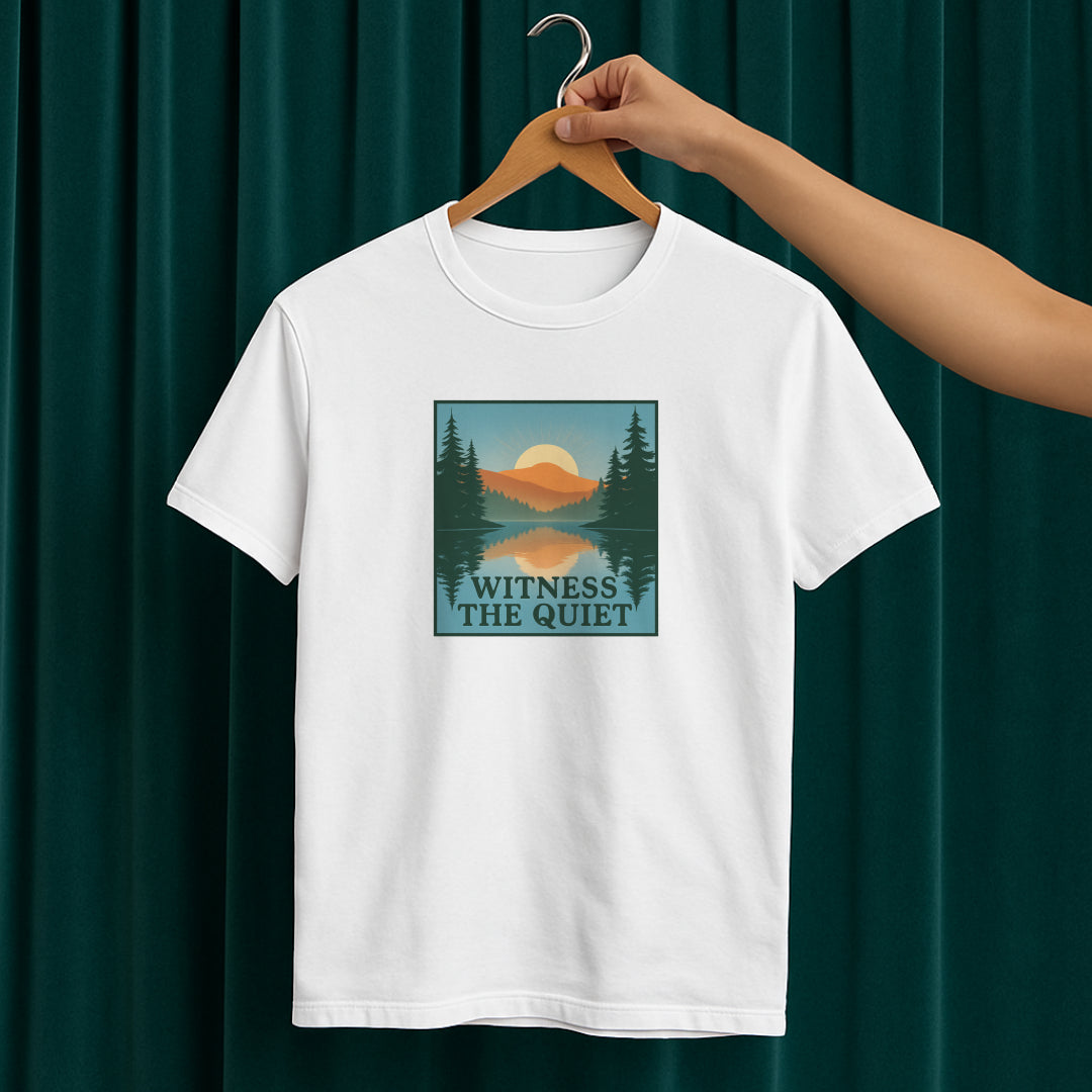Witness the Quiet Reflection T-Shirt - Nature Mindfulness Tee