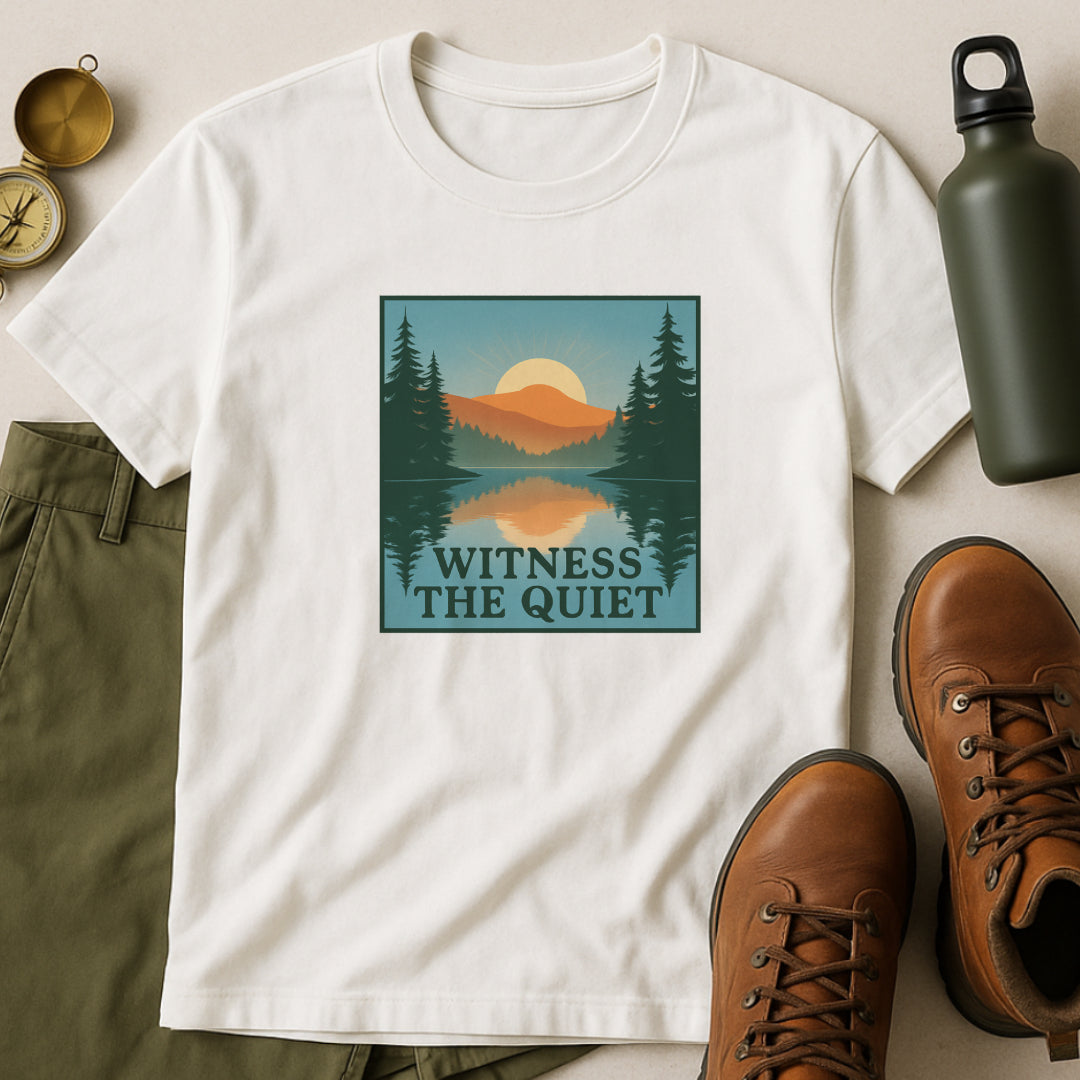Witness the Quiet Reflection T-Shirt - Nature Mindfulness Tee