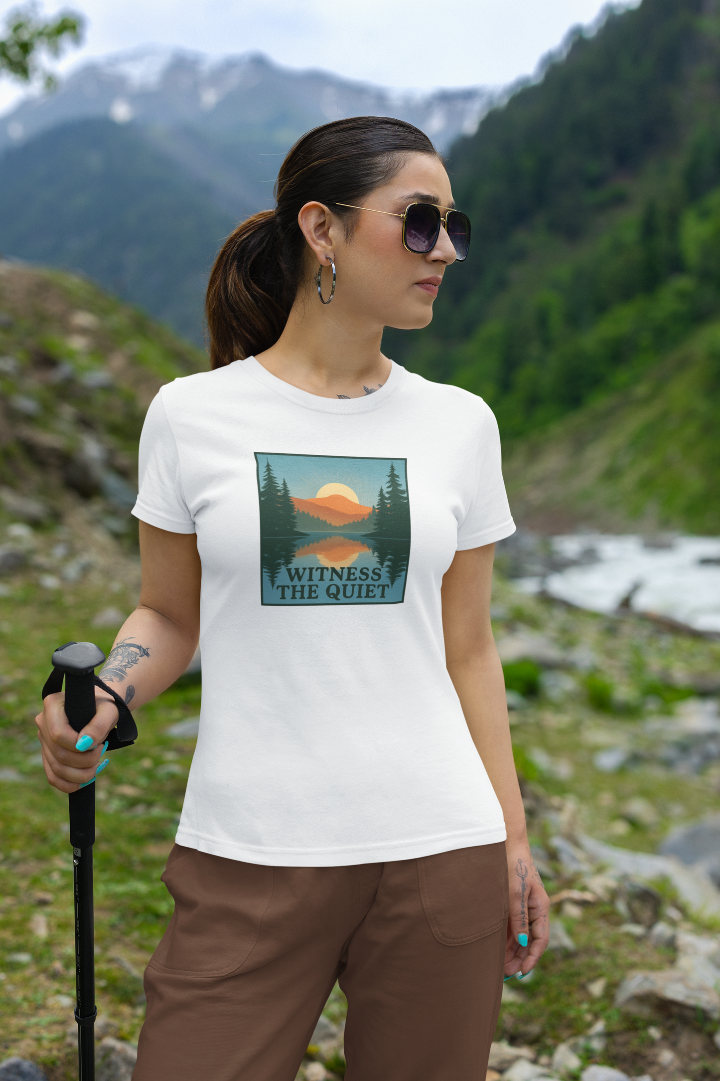 Witness the Quiet Reflection T-Shirt - Nature Mindfulness Tee