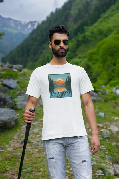 Witness the Quiet Reflection T-Shirt - Nature Mindfulness Tee