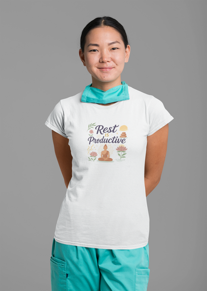 Rest Is Productive T-Shirt – Mindfulness & Meditation Tee