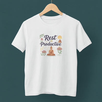 Rest Is Productive T-Shirt – Mindfulness & Meditation Tee