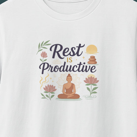 Rest Is Productive T-Shirt – Mindfulness & Meditation Tee