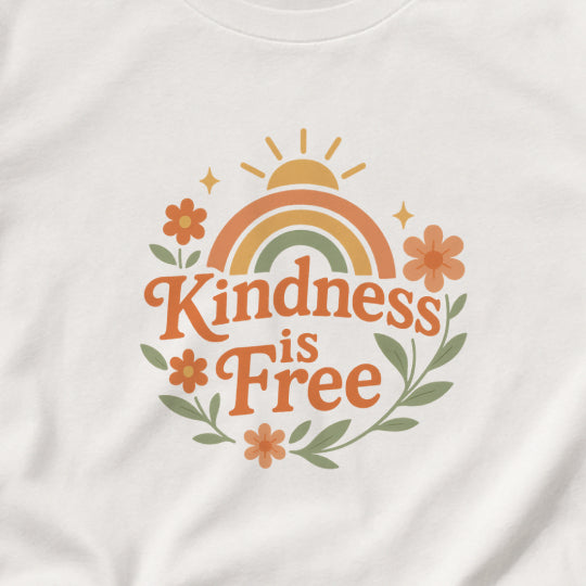 Kindness Is Free T-Shirt – Rainbow Positivity Tee