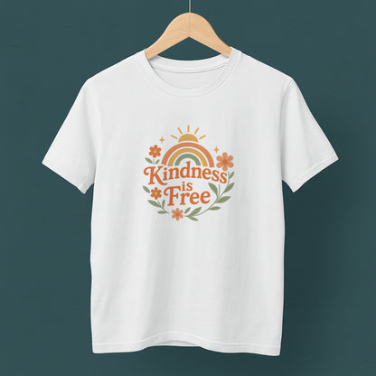 Kindness Is Free T-Shirt – Rainbow Positivity Tee