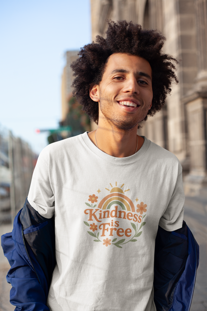 Kindness Is Free T-Shirt – Rainbow Positivity Tee