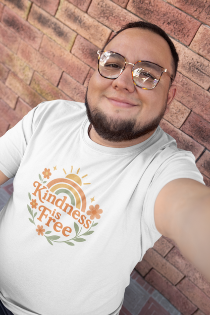 Kindness Is Free T-Shirt – Rainbow Positivity Tee