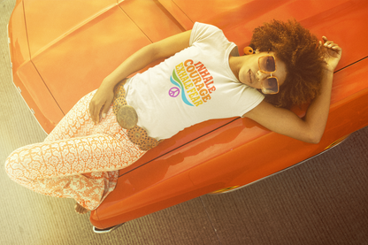 Inhale Courage, Exhale Fear T-Shirt – Retro Affirmation Tee