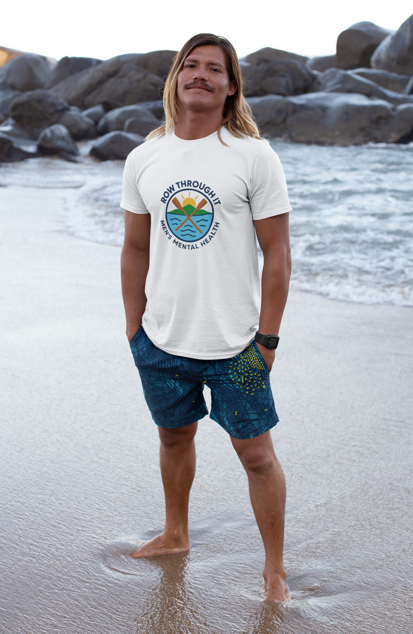 Row Through It T-Shirt – Men’s Mental Health Awareness Tee