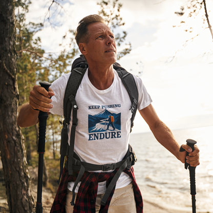 Keep Pushing Endure T-Shirt – Motivational Hiking Tee
