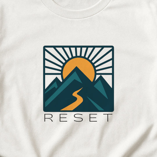RESET T-Shirt – Motivational Sunrise Tee