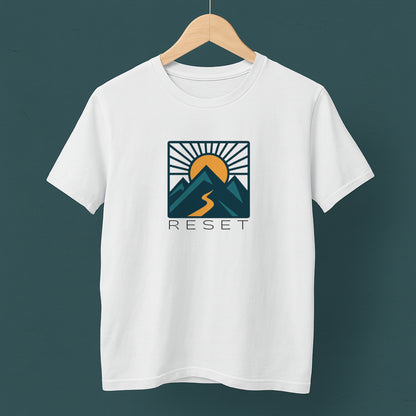 RESET T-Shirt – Motivational Sunrise Tee