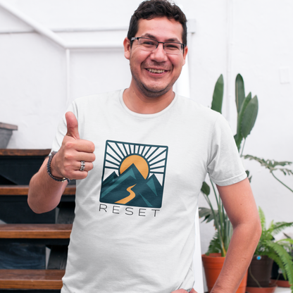 RESET T-Shirt – Motivational Sunrise Tee