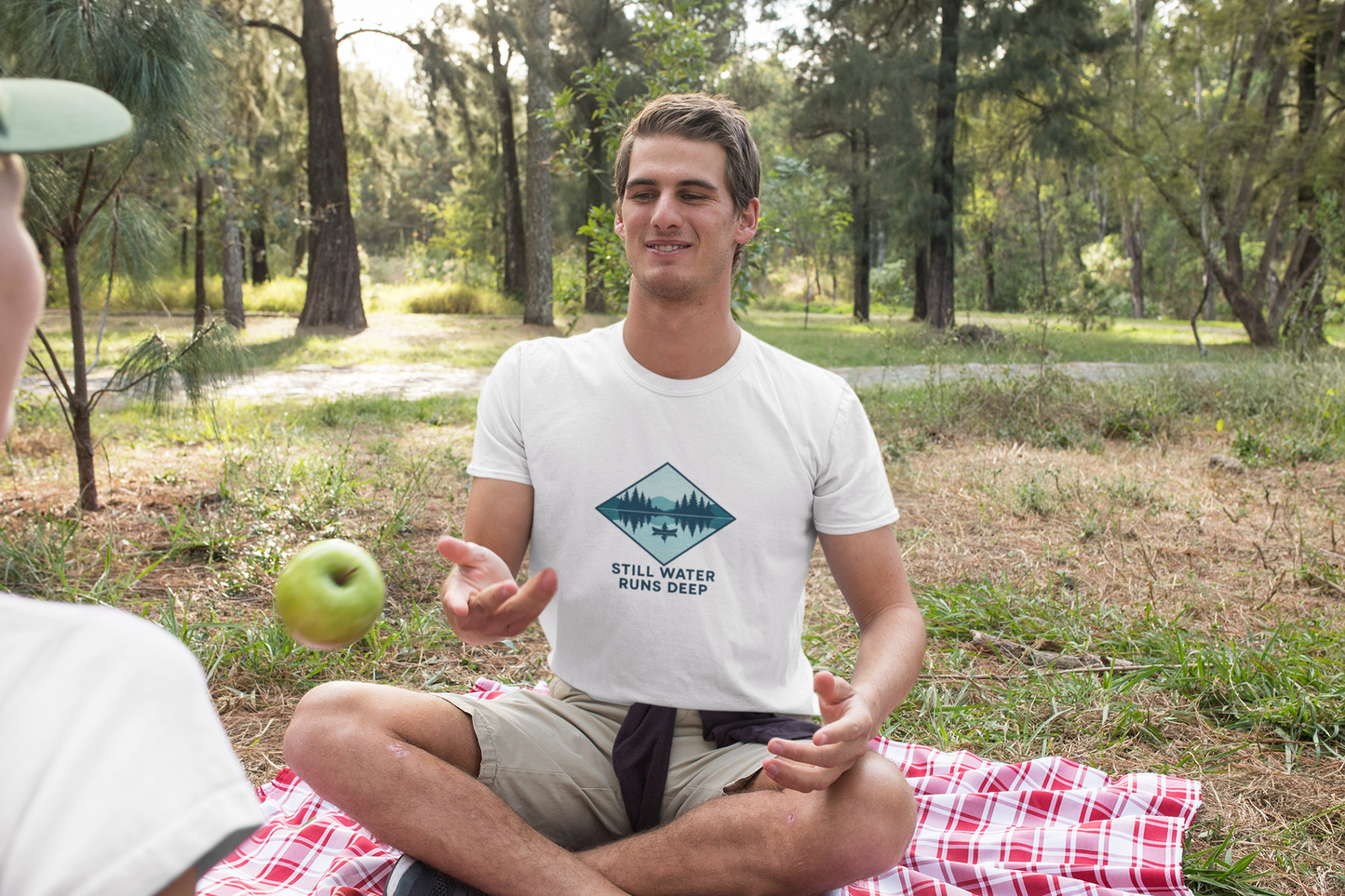 Still Water Runs Deep T-Shirt – Lake Reflection Mental Health Tee