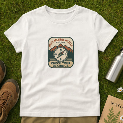 Check Your Bearings T-Shirt – Men’s Mental Health Compass Tee