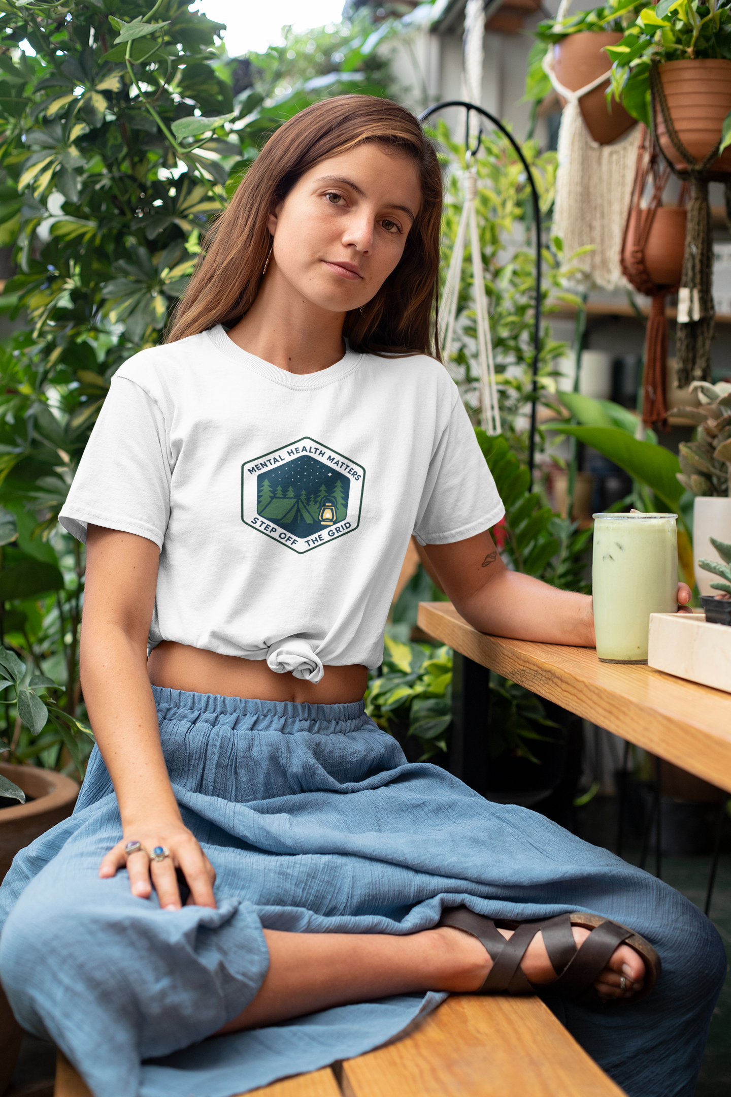 Step Off the Grid T-Shirt – Mental Health Matters Camping Tee