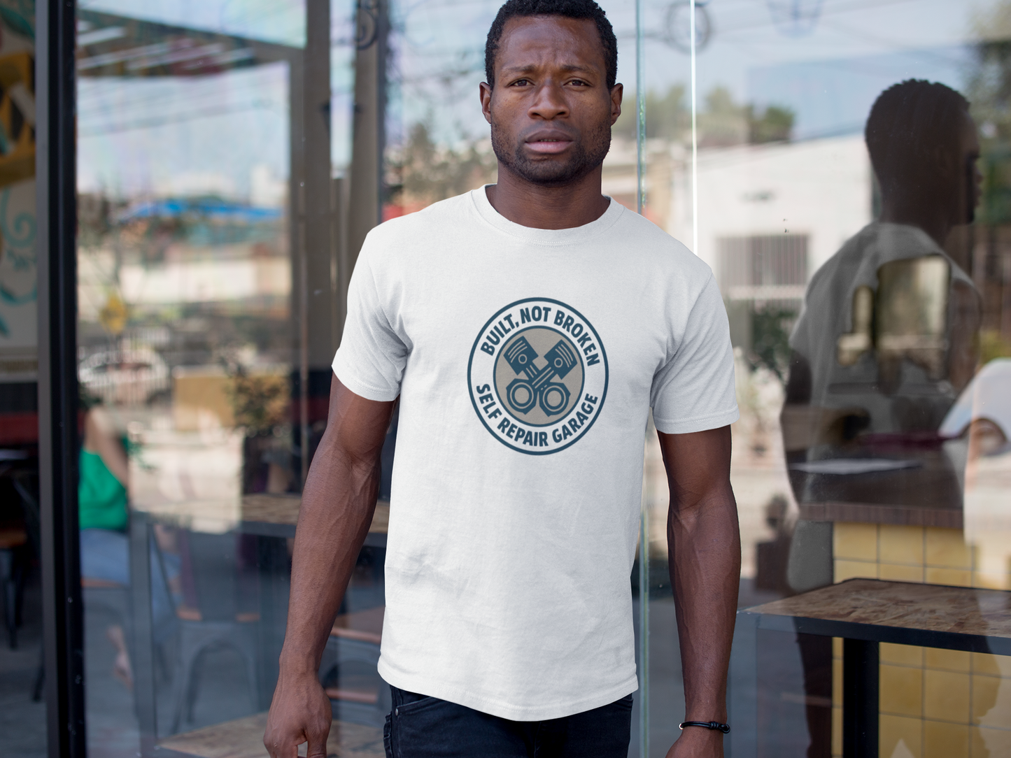 Built Not Broken T-Shirt – Self Repair Garage Tee