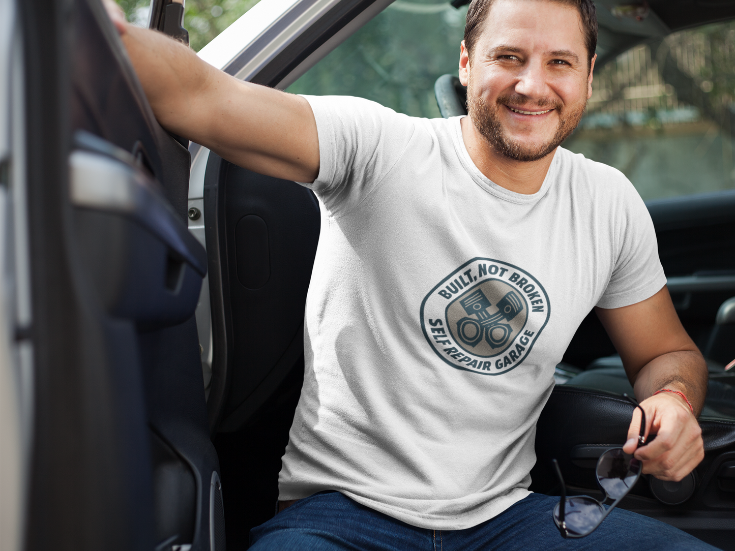 Built Not Broken T-Shirt – Self Repair Garage Tee