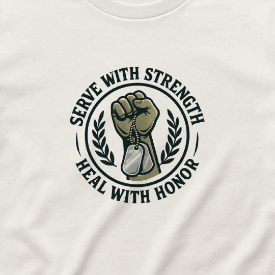 Serve with Strength T-Shirt – Military Mental Health Tee