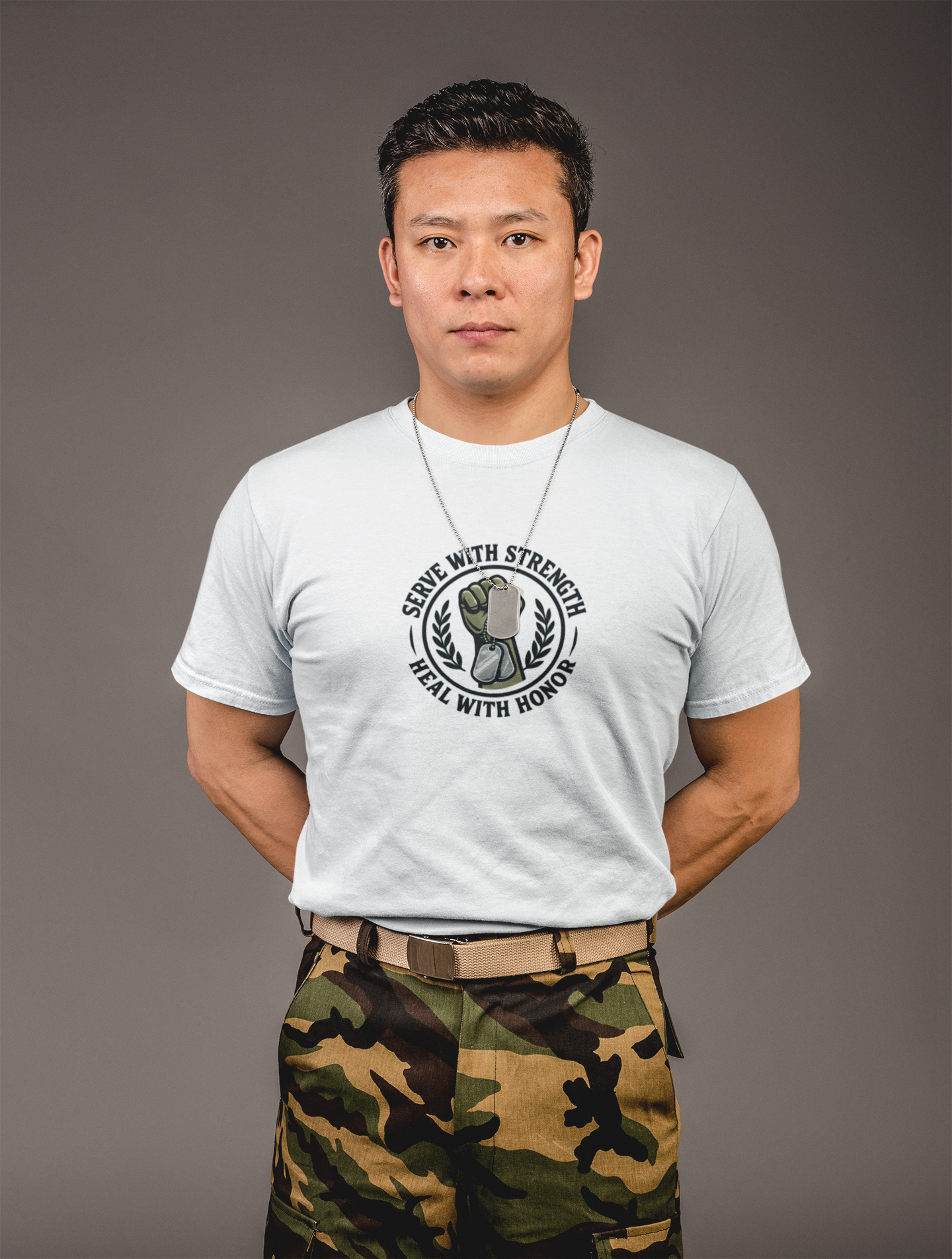 Serve with Strength T-Shirt – Military Mental Health Tee