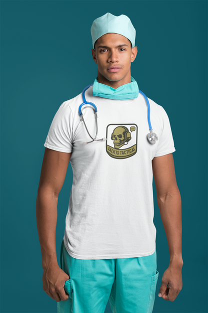 Talk Is Tactical T-Shirt – Military Communication & Resilience  Tee