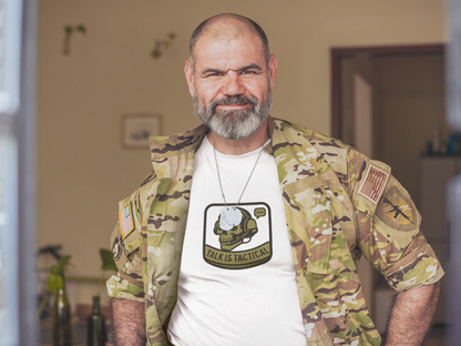 Talk Is Tactical T-Shirt – Military Communication & Resilience  Tee