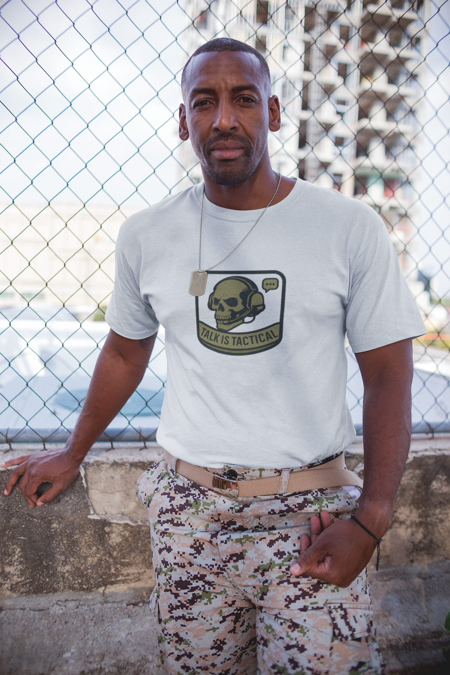 Talk Is Tactical T-Shirt – Military Communication & Resilience  Tee