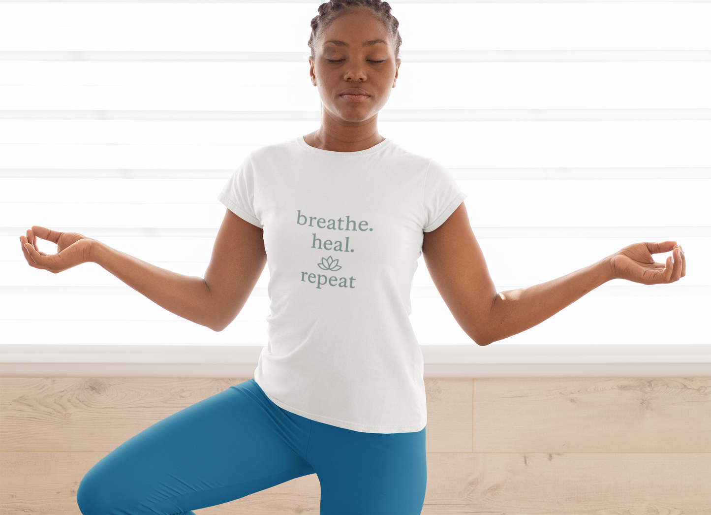 Breathe. Heal. Repeat. T-Shirt - Mindfulness & Affirmation Tee