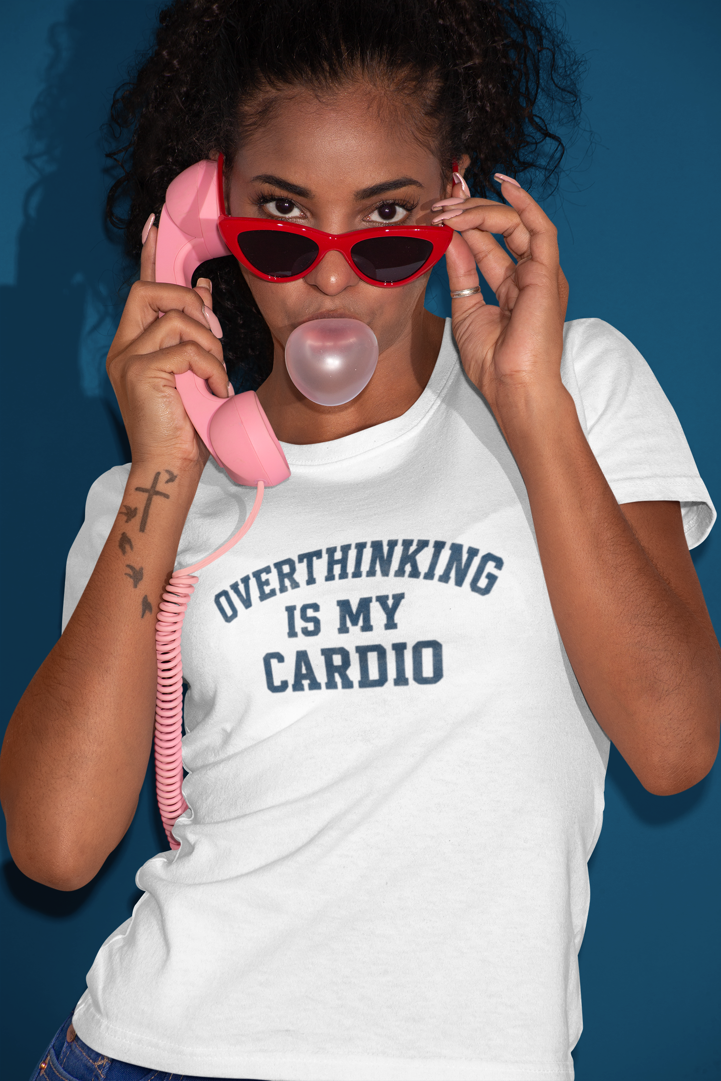 Overthinking Is My Cardio T-Shirt - Mental Health & Humor