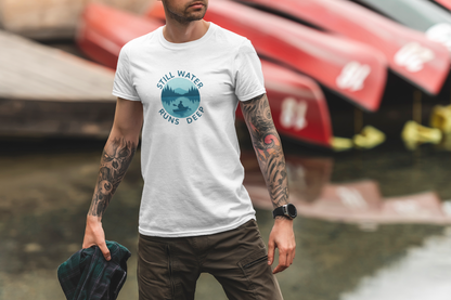Still Water Runs Deep T-Shirt – Lake Reflection Mental Health Tee