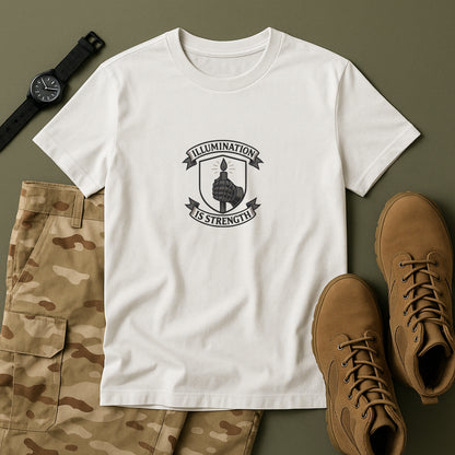 Illumination Is Strength T-Shirt – Military Resilience & Awareness  Tee