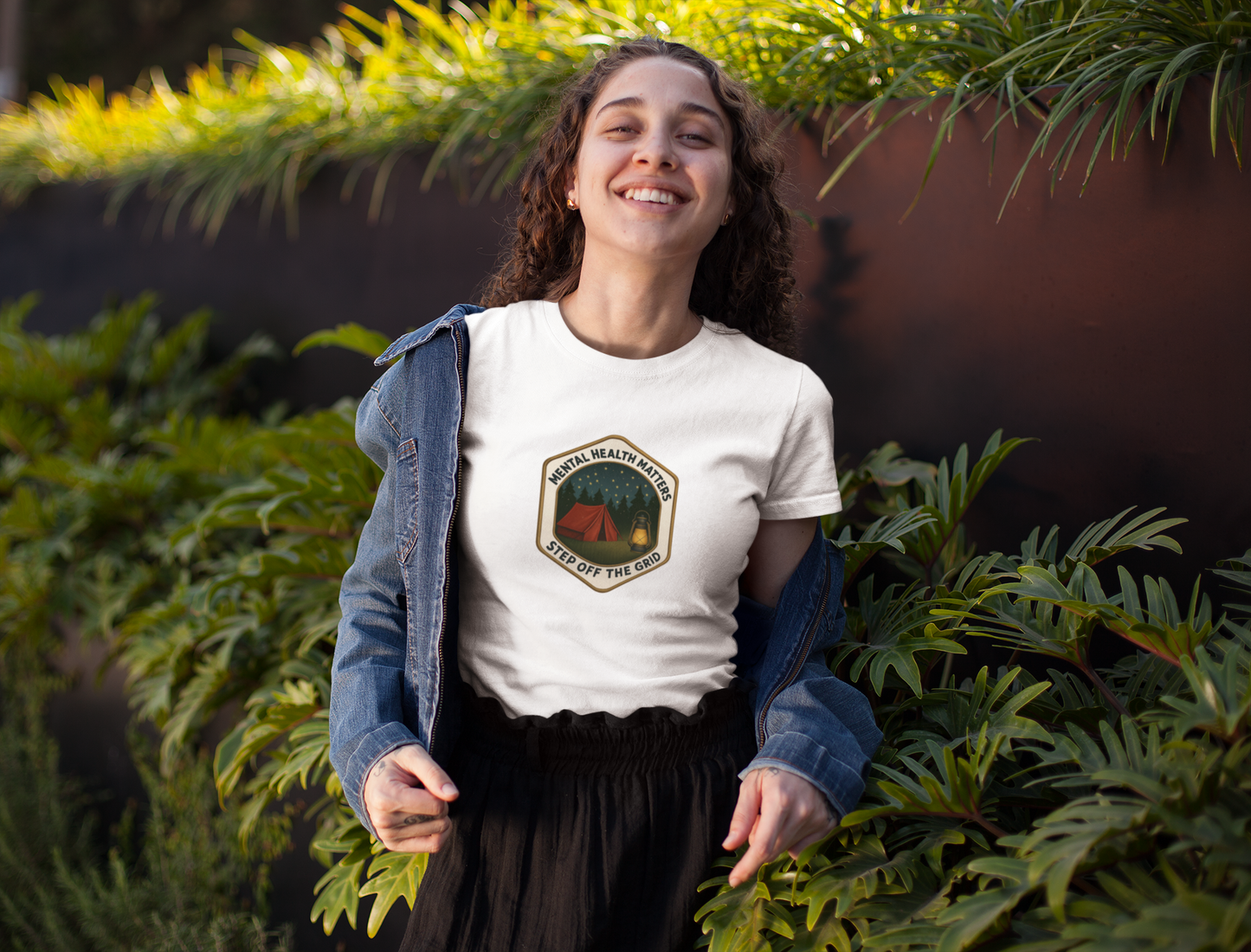 Step Off the Grid T-Shirt – Mental Health Matters Camping Tee