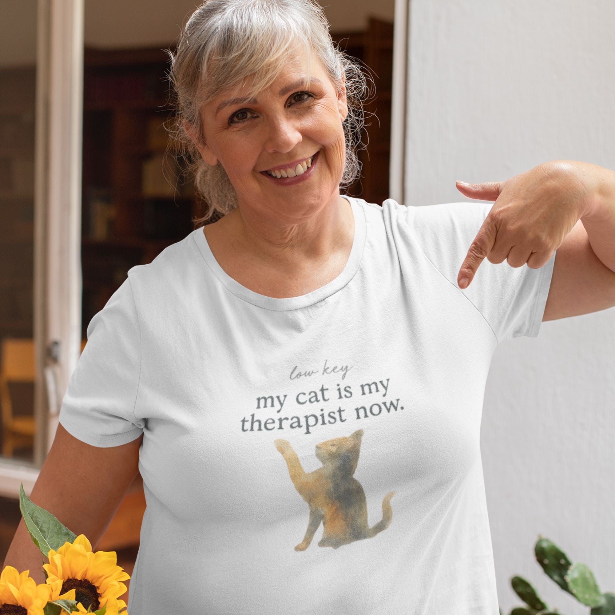 My Cat Is My Therapist – Humor Tee