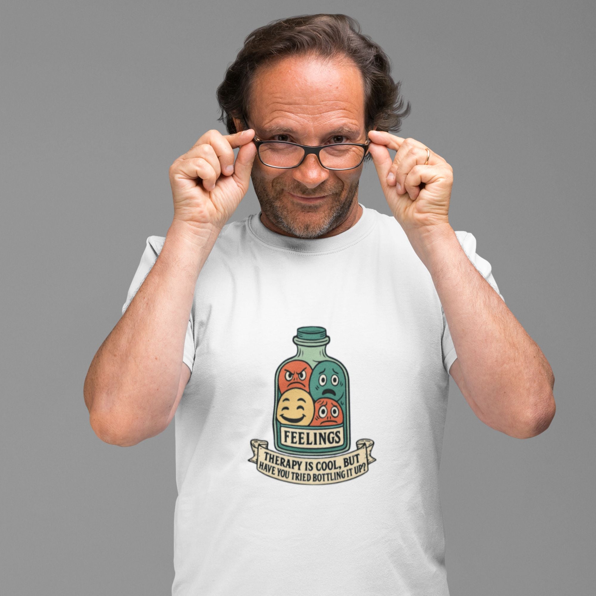 Bottled Feelings – Humor Tee