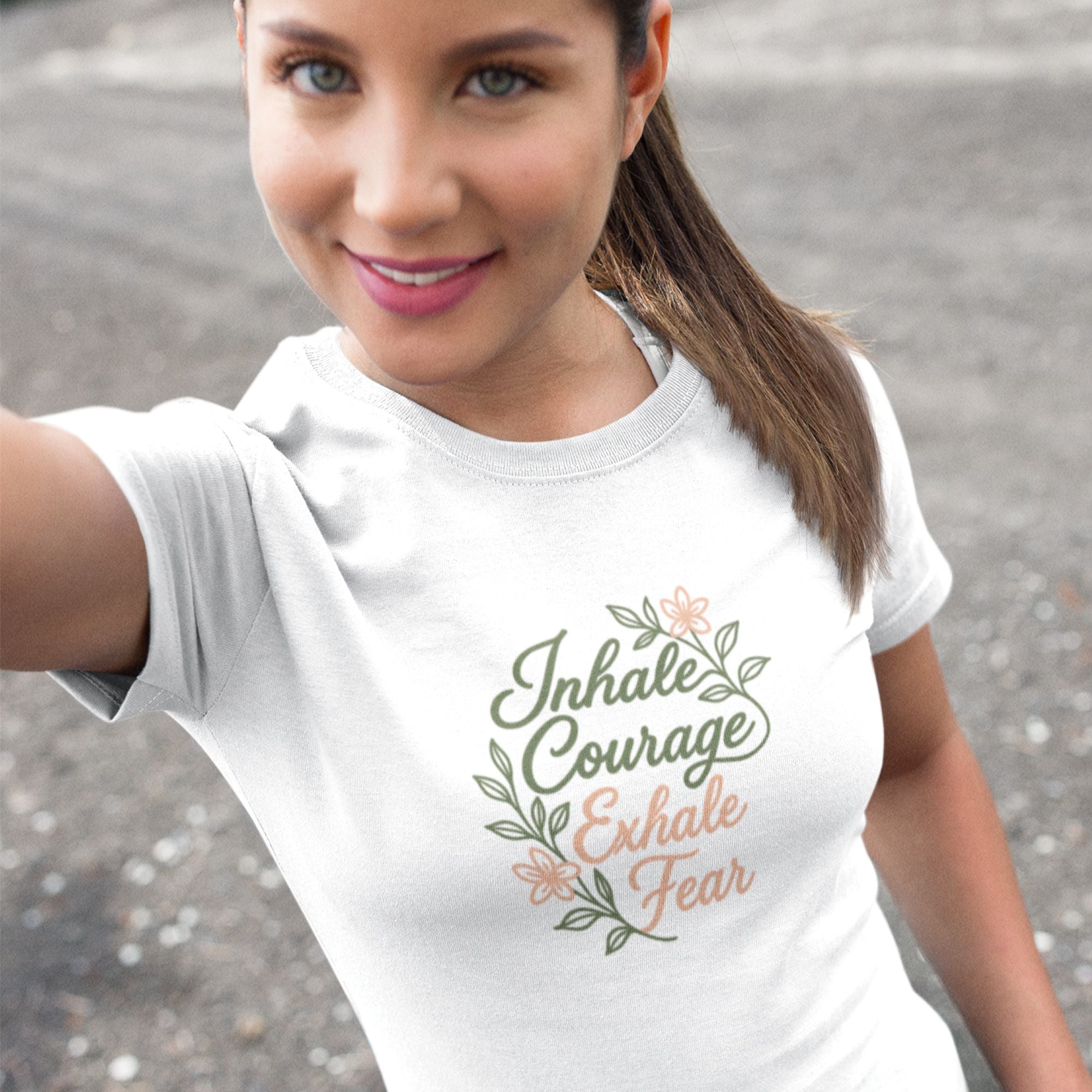 Inhale Courage, Exhale Fear – Gentle Reminder Tee