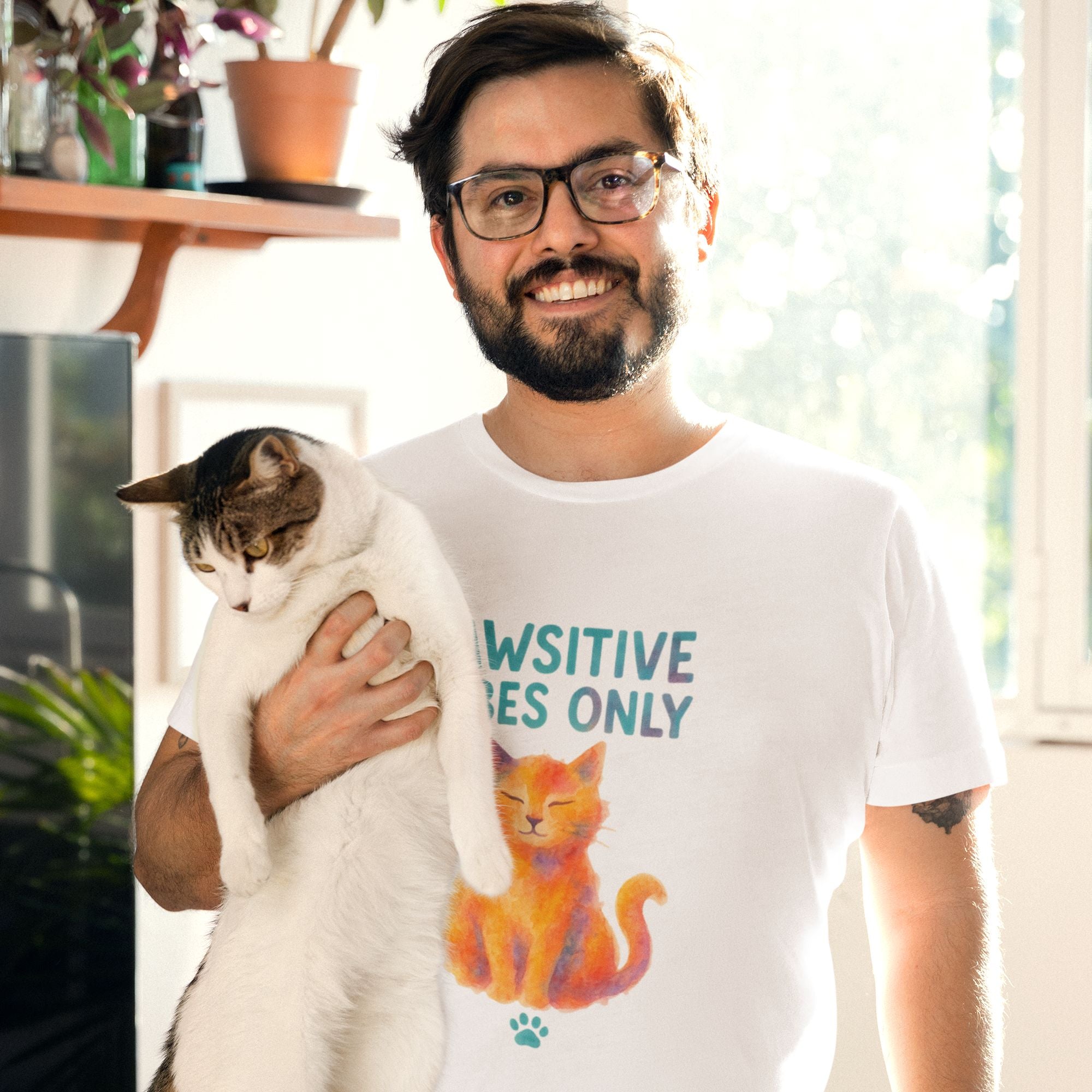 Pawsitive Vibes Only – Cat Comfort Tee