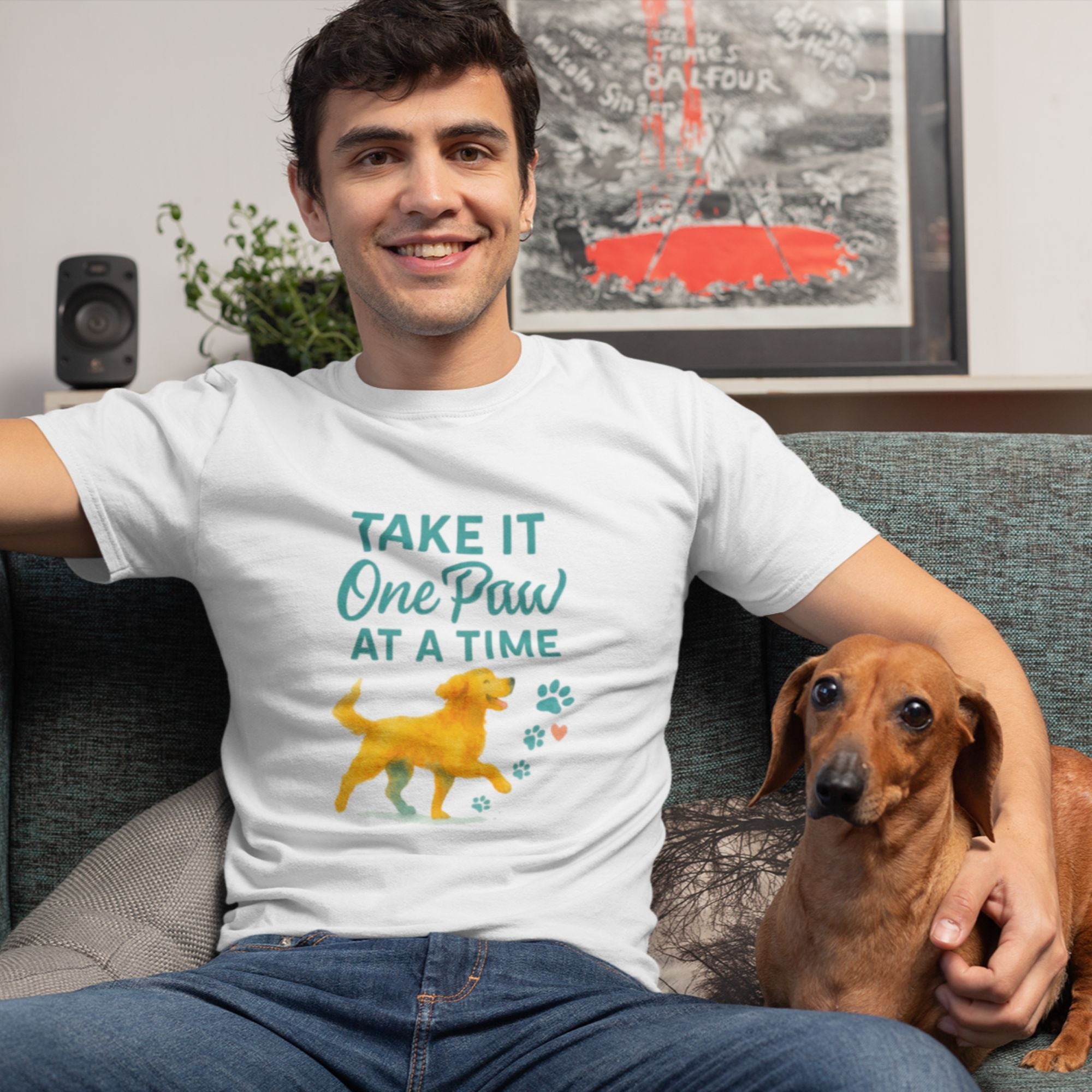 One Paw at a Time – Dog Encouragement Tee