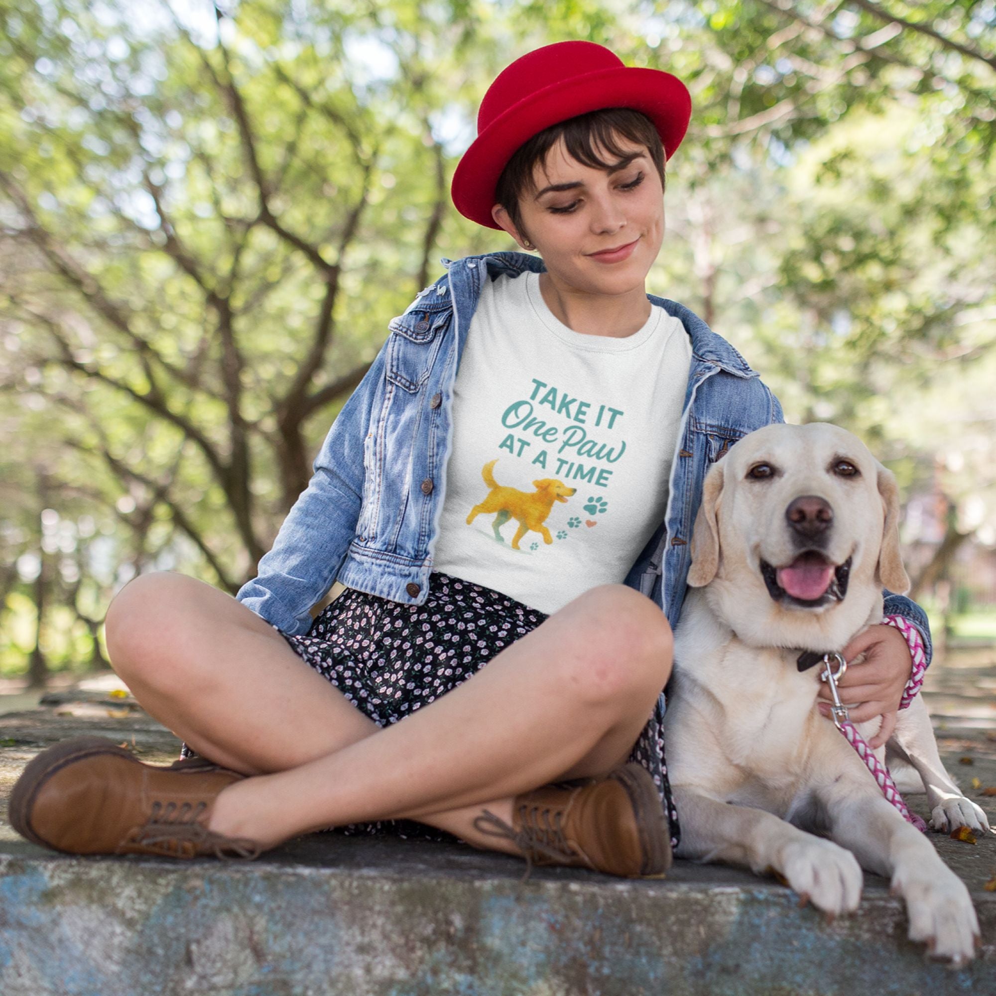 One Paw at a Time – Dog Encouragement Tee