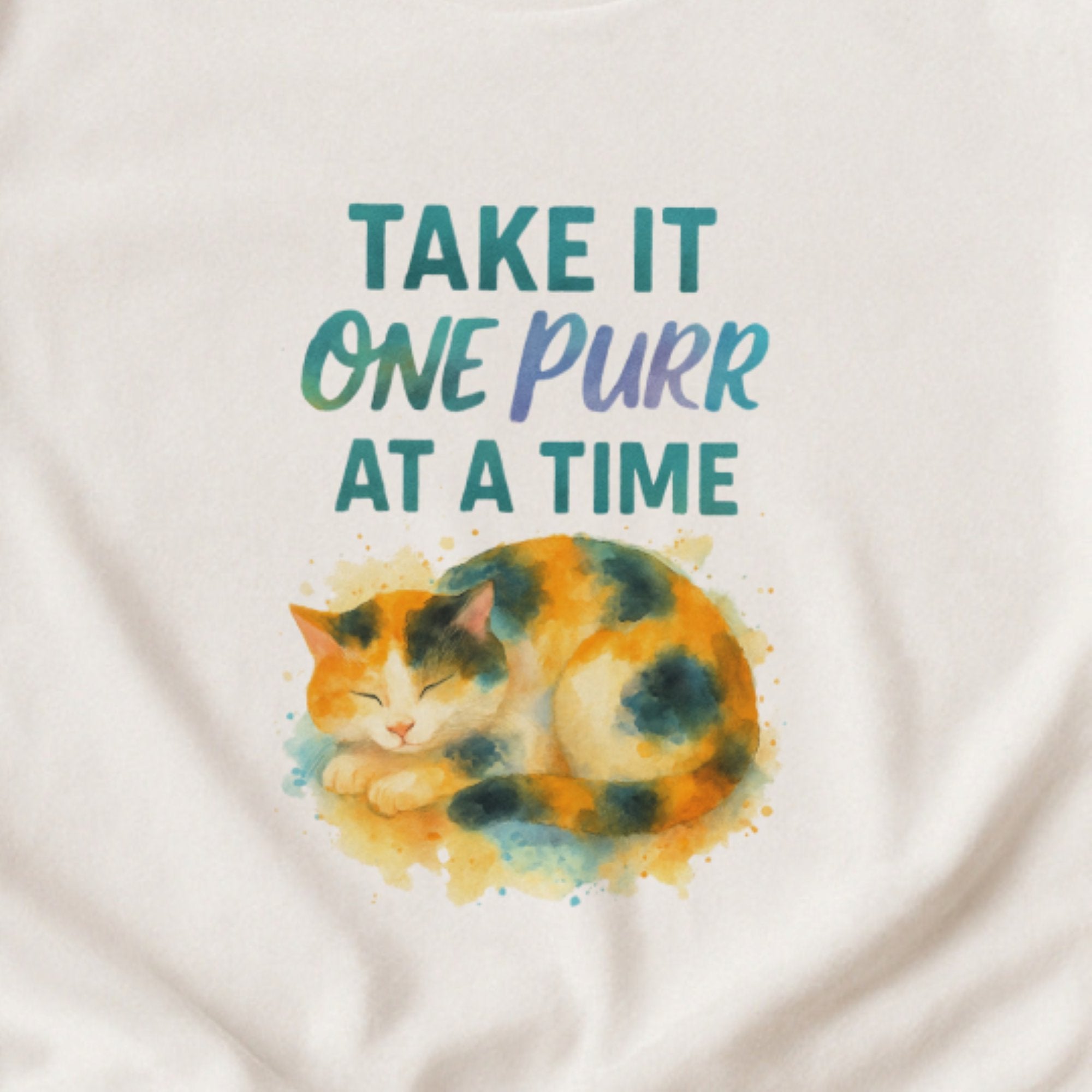 One Purr at a Time – Cat Encouragement Tee