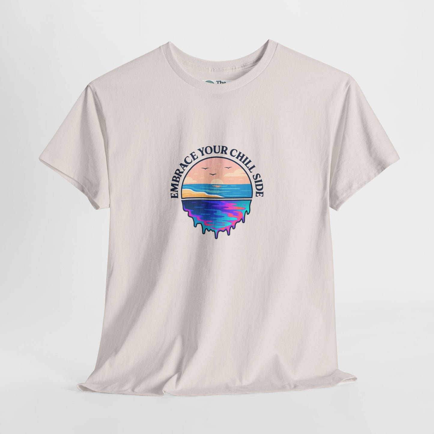 Embrace Your Chill Side T-Shirt - Mountain Lake Reflection Tee