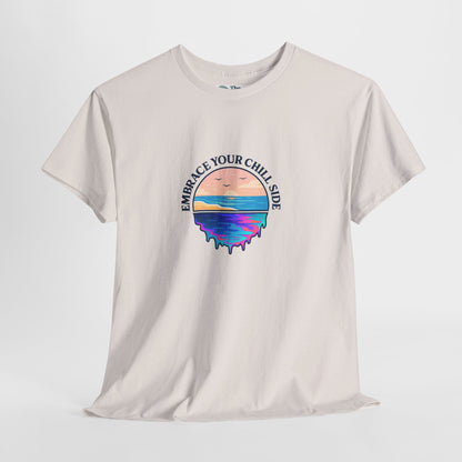 Embrace Your Chill Side T-Shirt - Mountain Lake Reflection Tee