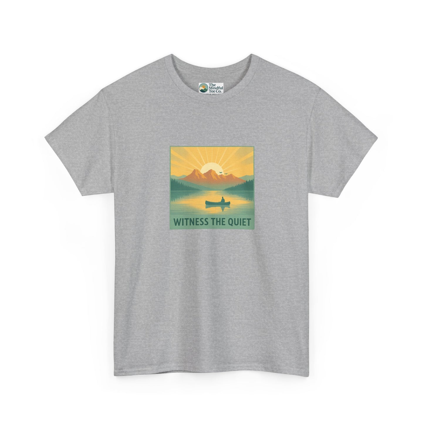 Witness the Quiet T-Shirt - Nature Mindfulness Canoe  Tee