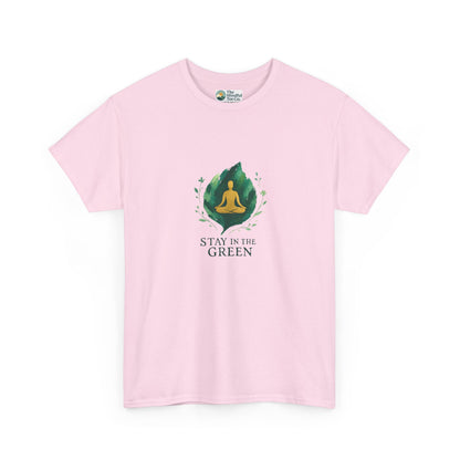 Stay in the Green T-Shirt – Watercolor Meditation Tee