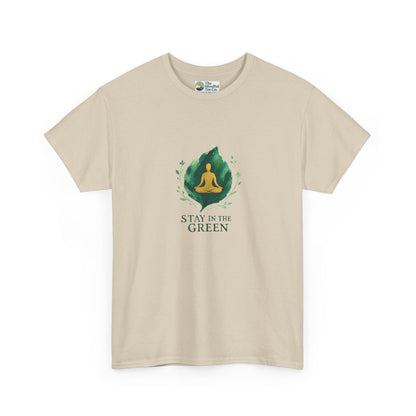 Stay in the Green T-Shirt – Watercolor Meditation Tee