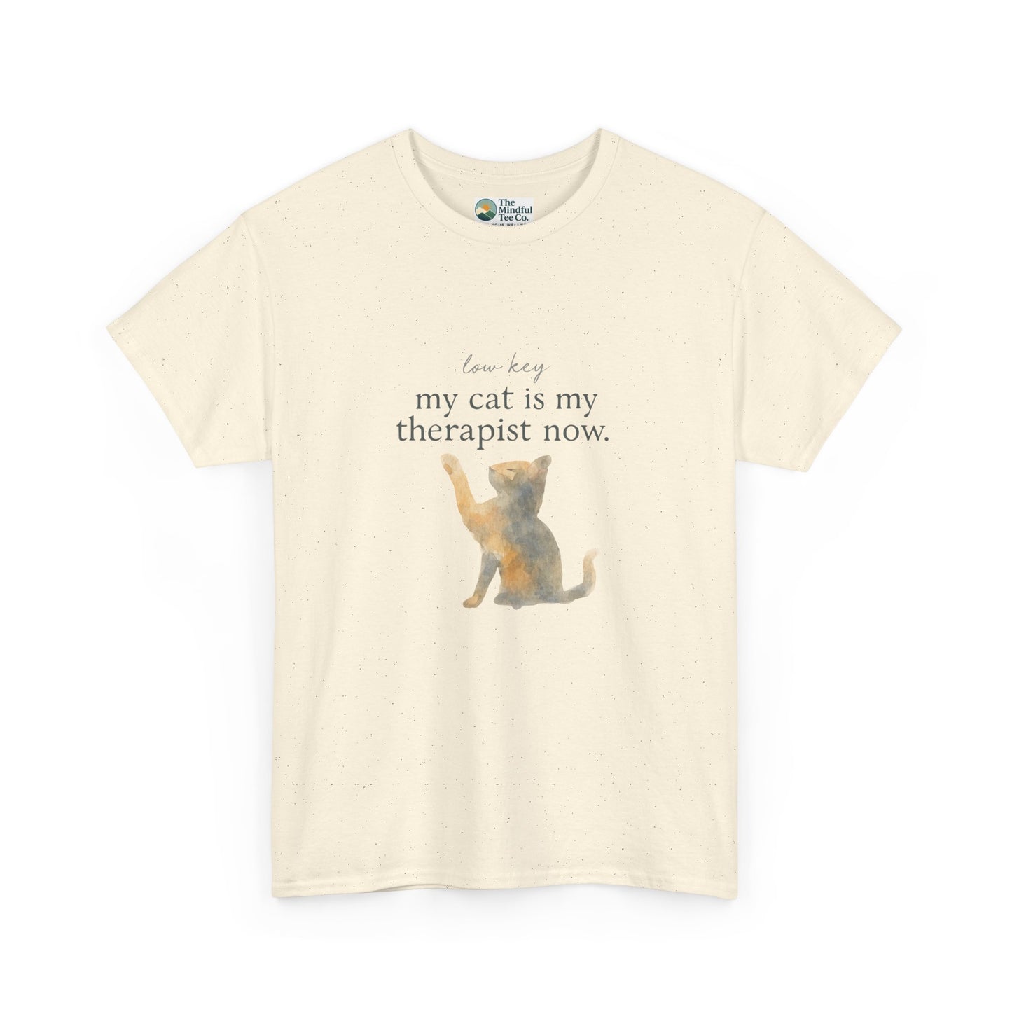 Low Key, My Cat Is My Therapist Now T-Shirt – Funny Cat Tee