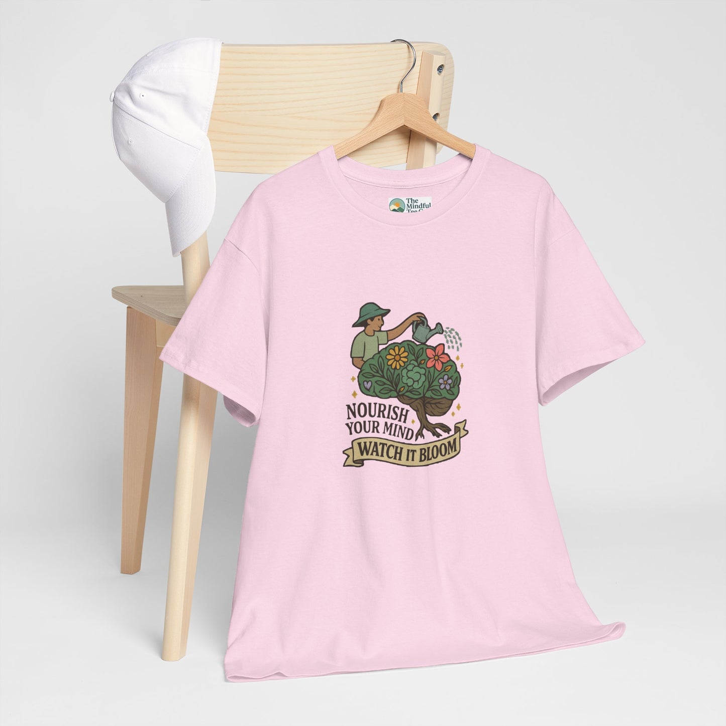 Nourish Your Mind Watch It Bloom T-Shirt – Mental Health & Self-Care Tee